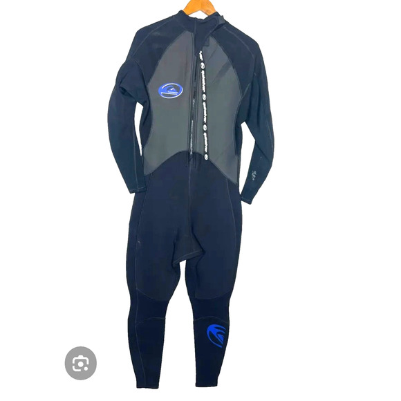 Quiksilver Full Body Wetsuit Black Gray Men's Sz X-Large 54 GS 32 Super Stretch - Picture 1 of 16